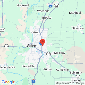 Map to Salem Family & Cosmetic Dentistry office in Salem, OR