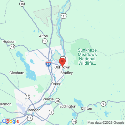 Map to  office in Old Town, ME