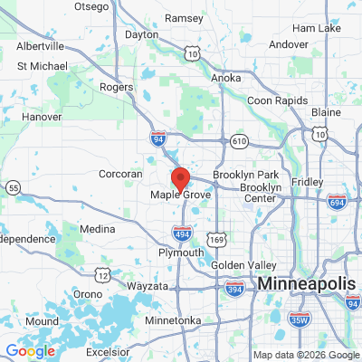 Map to  office in Maple Grove, MN