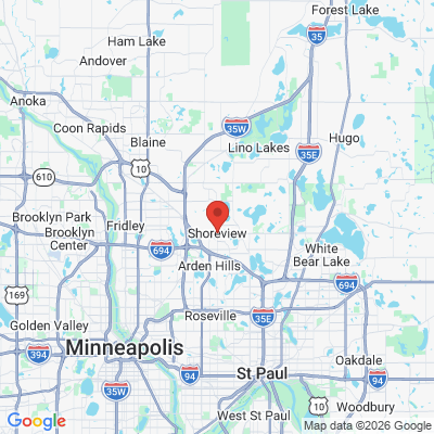 Map to  office in Shoreview, MN