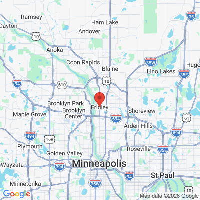 Map to  office in Fridley, MN