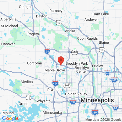 Map to  office in Maple Grove, MN