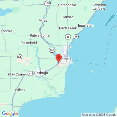 Map to  office in Marinette, WI