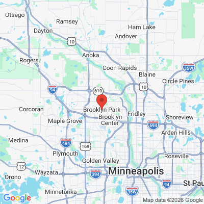 Map to  office in Brooklyn Park, MN