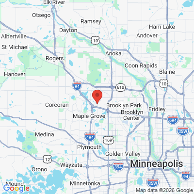 Map to  office in Maple Grove, MN