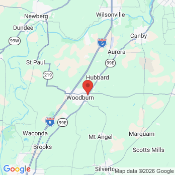 Map to Schuyler Family Dentistry office in Woodburn, OR