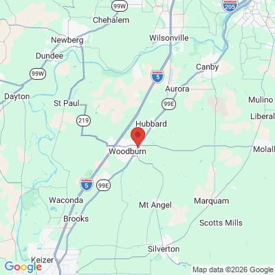 Map to Schuyler Family Dentistry office in Woodburn, OR