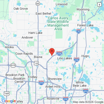 Map to  office in Blaine, MN