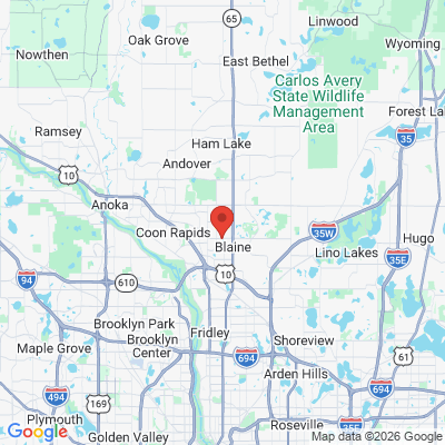 Map to  office in Blaine, MN