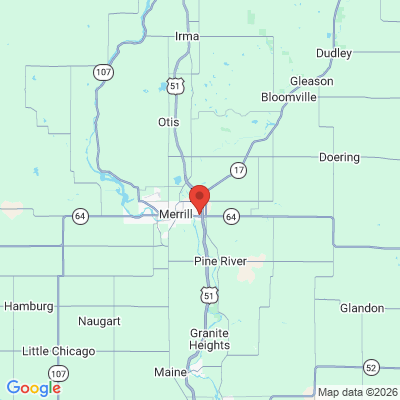 Map to  office in Merrill, WI