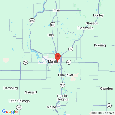Map to  office in Merrill, WI