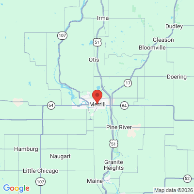 Map to  office in Merrill, WI