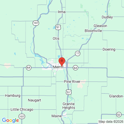 Map to  office in Merrill, WI