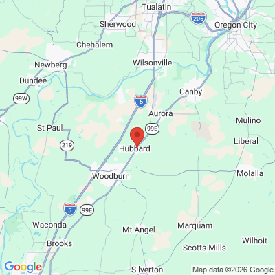 Map to  office in Hubbard, OR