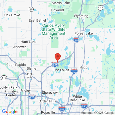 Map to  office in Lino Lakes, MN