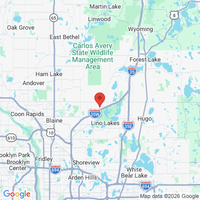 Map to  office in Lino Lakes, MN