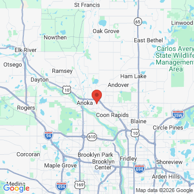Map to  office in Coon Rapids, MN