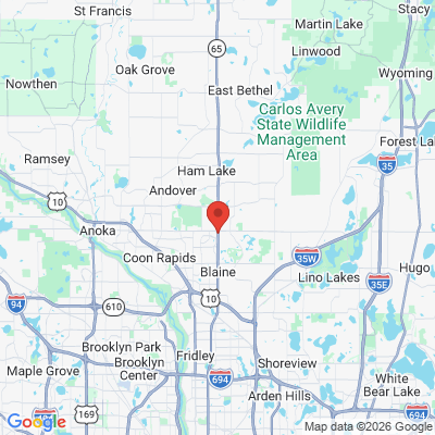 Map to  office in Blaine, MN