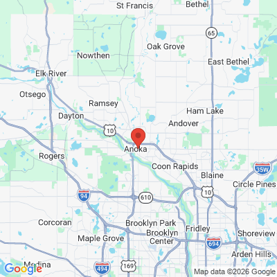 Map to  office in Anoka, MN