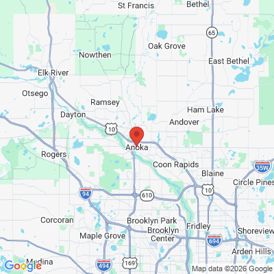 Map to  office in Anoka, MN