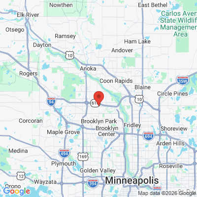Map to  office in Brooklyn Park, MN