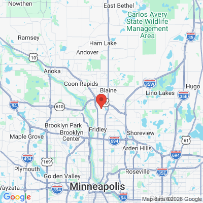 Map to  office in Blaine, MN
