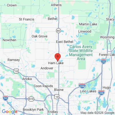Map to  office in Andover, MN