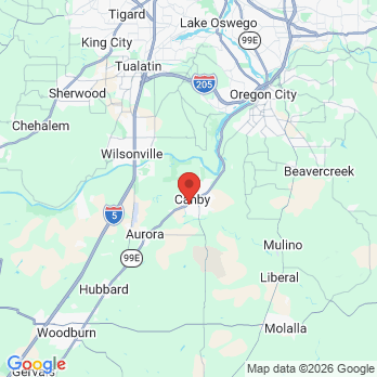 Map to Dental Care of Canby office in Canby, OR