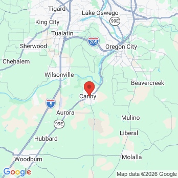 Map to Beckley Family Dental Group office in Canby, OR