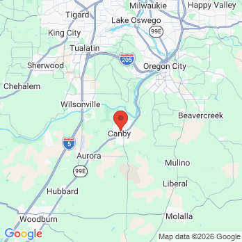 Map to Canby Smiles office in Canby, OR