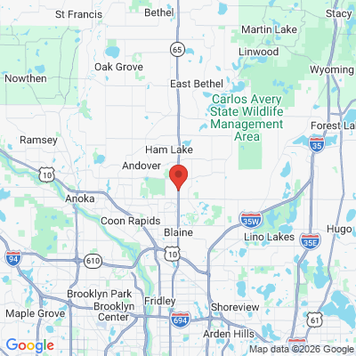Map to  office in Blaine, MN