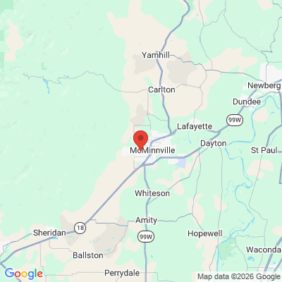 Map to  office in Mc Minnville, OR