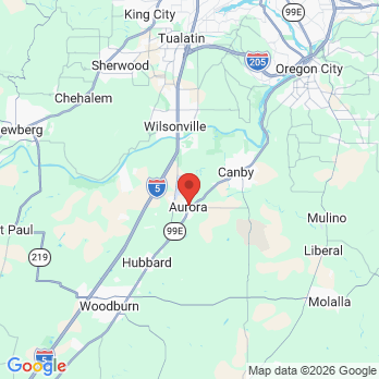 Map to Aurora Family Dentistry office in Aurora, OR
