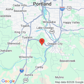 Map to Advance Dental Arts Center office in West Linn, OR