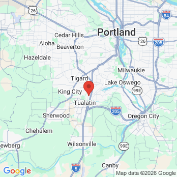 Map to Bridgeport Family Dental LLC office in Tigard, OR