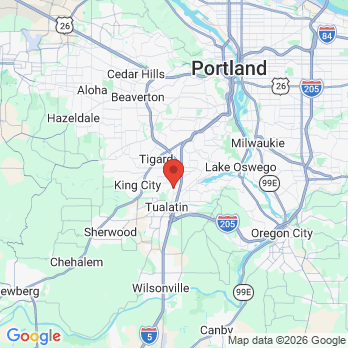 Map to Durham Dental office in Durham, OR