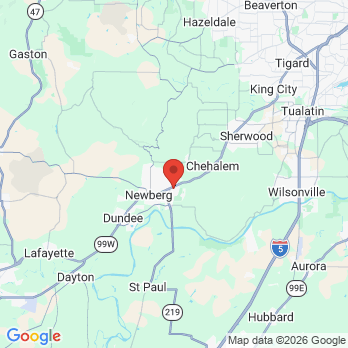Map to Arbor Hills Dental office in Newberg, OR