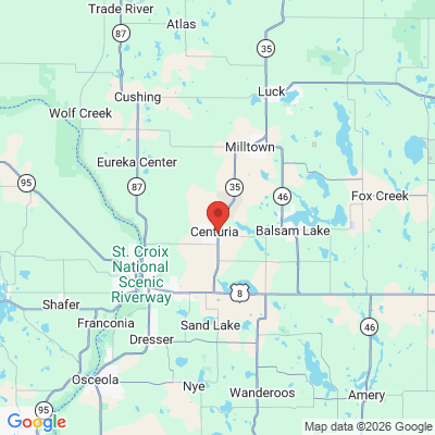 Map to  office in Centuria, WI