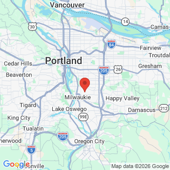 Map to Downing Dental office in Milwaukie, OR