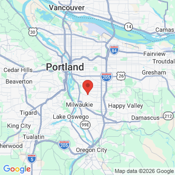 Map to Johnson Creek Dental Care office in Milwaukie, OR