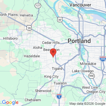 Map to Family Dental Care office in Beaverton, OR