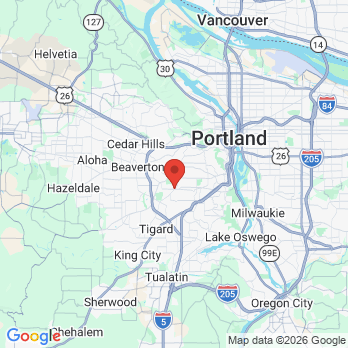 Map to Garden Home Dental  office in Portland, OR