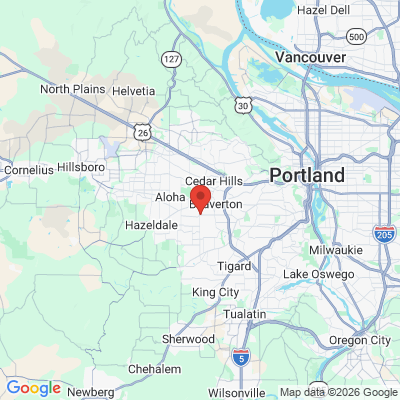 Map to Farmington Dental  office in Beaverton, OR