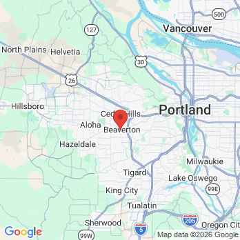 Map to Beaverton Dental Arts office in Beaverton, OR