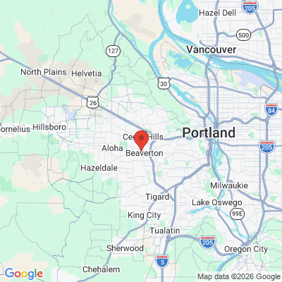 Map to Dr. Gordon Hoversland office in Beaverton, OR
