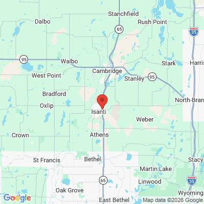 Map to  office in Isanti, MN