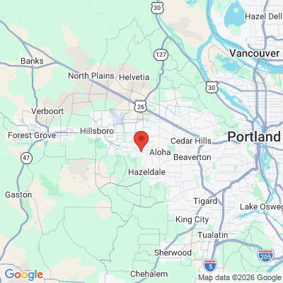 Map to  office in Hillsboro, OR