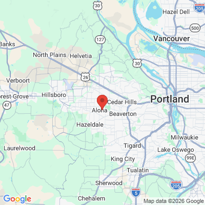 Map to  office in Aloha, OR