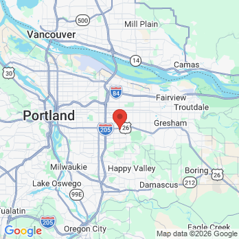Map to Mountainside Family Dentistry office in Portland, OR