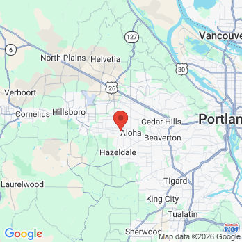Map to Maxus Dental office in Aloha, OR